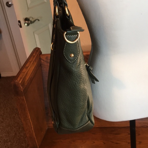 a.n.a GREEN LEATHER SHOULDER BAG - Picture 5 of 11